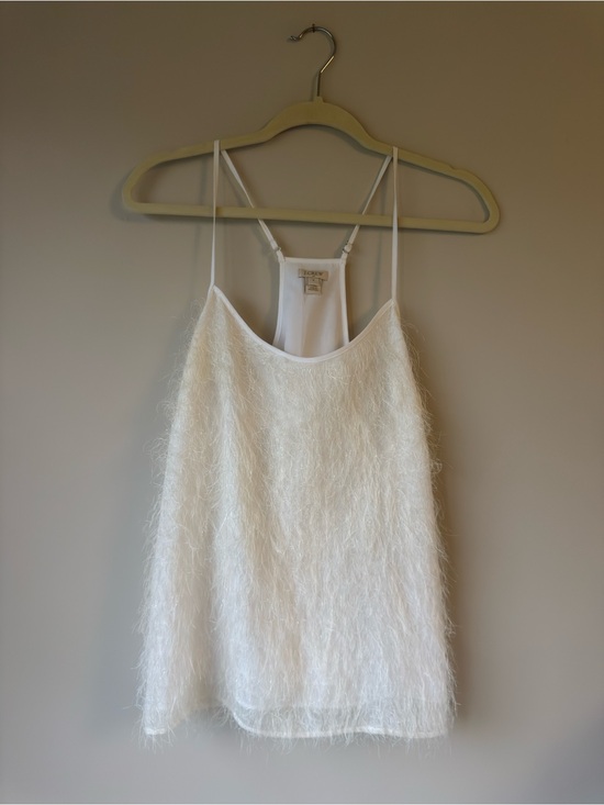 J. Crew Tops - J. Crew White Fuzzy Camisole